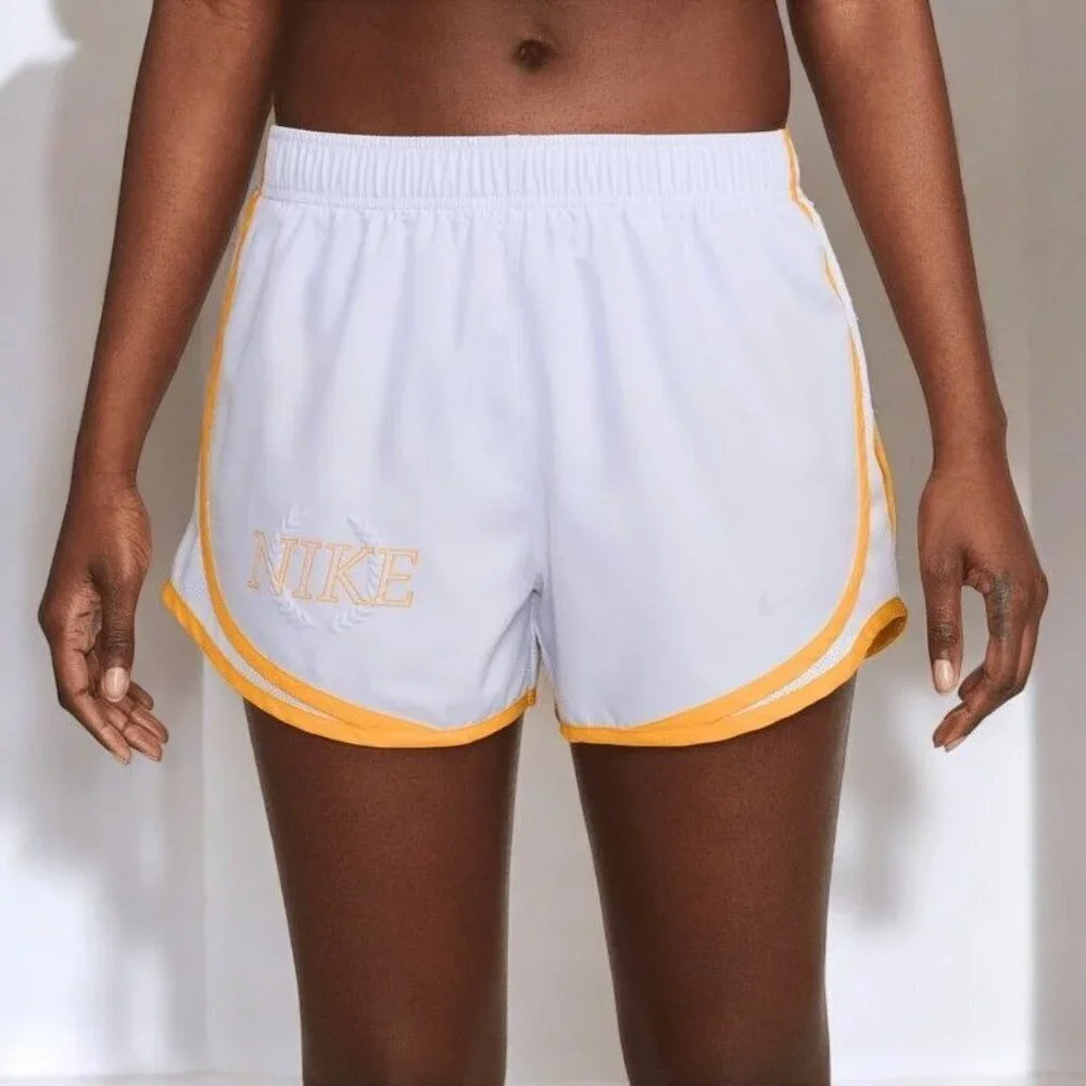 Nike Womens Running Training Shorts Elastic Dri-fit Tempo Graphic Blue NEW XS - Picture 6 of 6